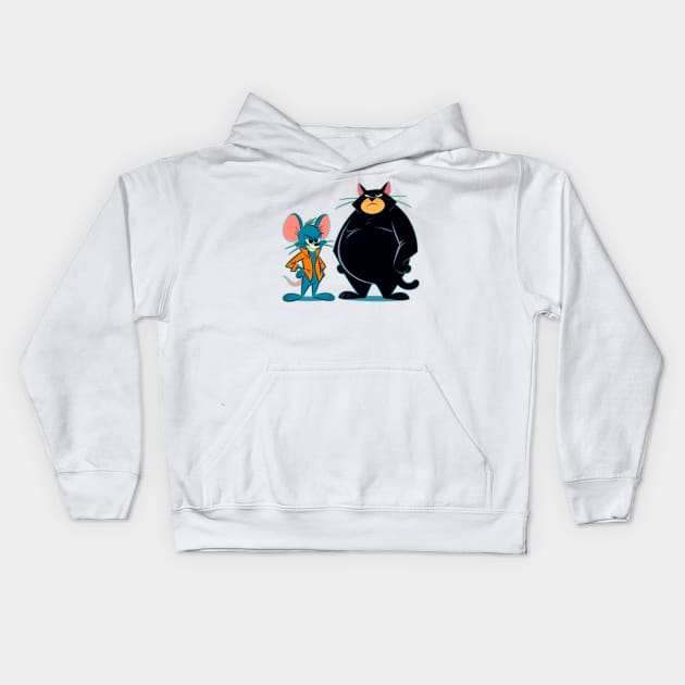 The Simpsons - Itchy and Scratchy - V1 Kids Hoodie by nostalgiapress